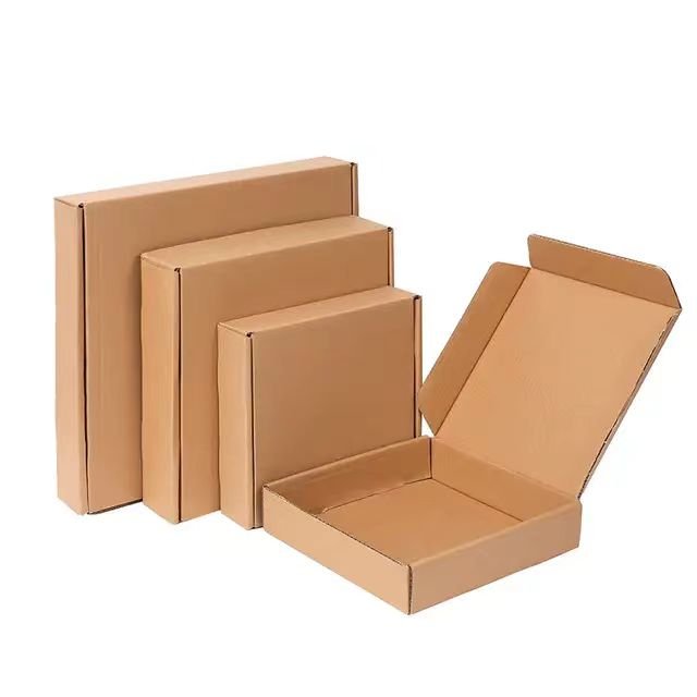 Solid Color Three-Layer Corrugated Paper Packing Box Express Packed Clothing Underwear Extra Hard for Aircraft Transportation