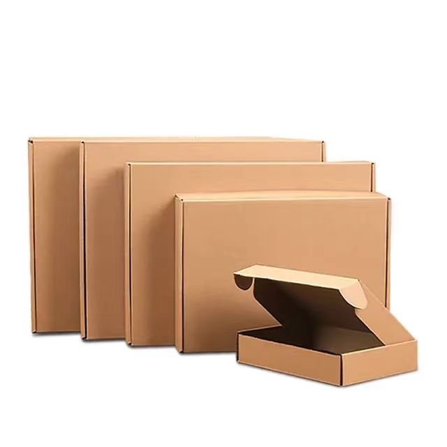 Solid Color Three-Layer Corrugated Paper Packing Box Express Packed Clothing Underwear Extra Hard for Aircraft Transportation