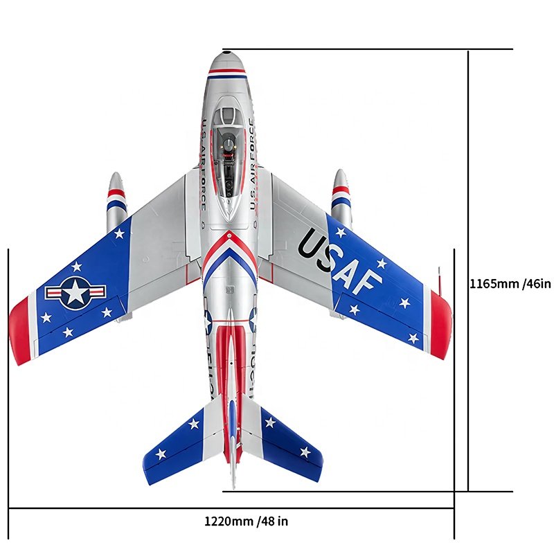 Distributor Wanted FMS EDF Jet 80mm F-86 Sabre PNP Skyblazer RC Bomber Airplane For Hobby Shops