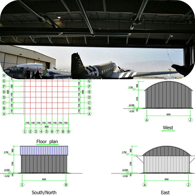 LONTE Portable Steel Structure Airplane Storage Buildings Steel Structure Building aircraft Airplane aircraft Hangar