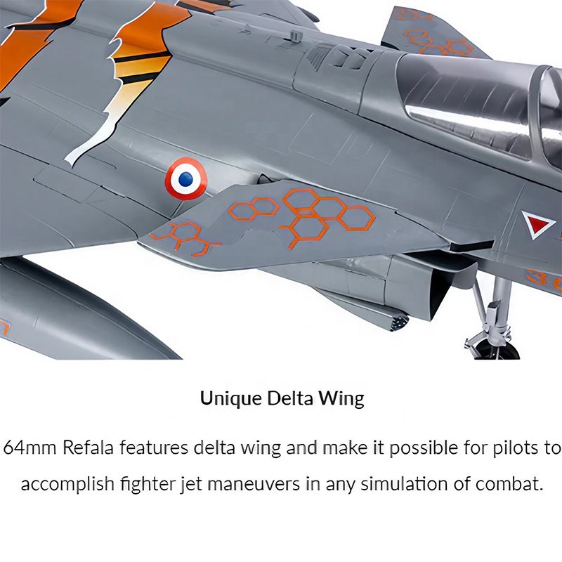 Reflex V2 Equipped FMS 64mm Rafale EDF Jet PNP Precision Flying Model RC Jet Fighter Dassault Design Tiger Meet