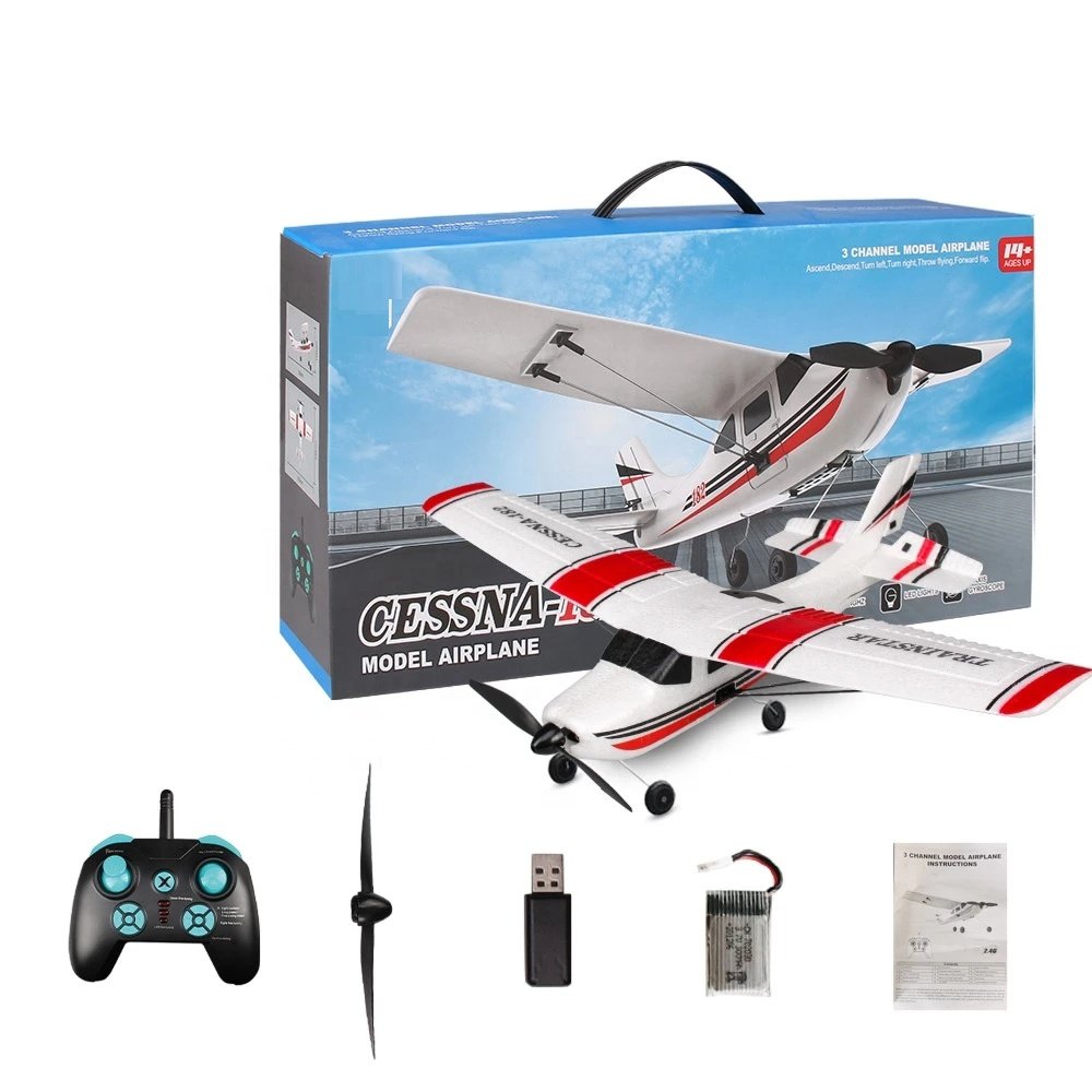 Cessna 2.4Ghz 3CH Flying Helicopter Remote Control Aircraft Plane Ready to Fly with gyro radio control toys for Kids and adults