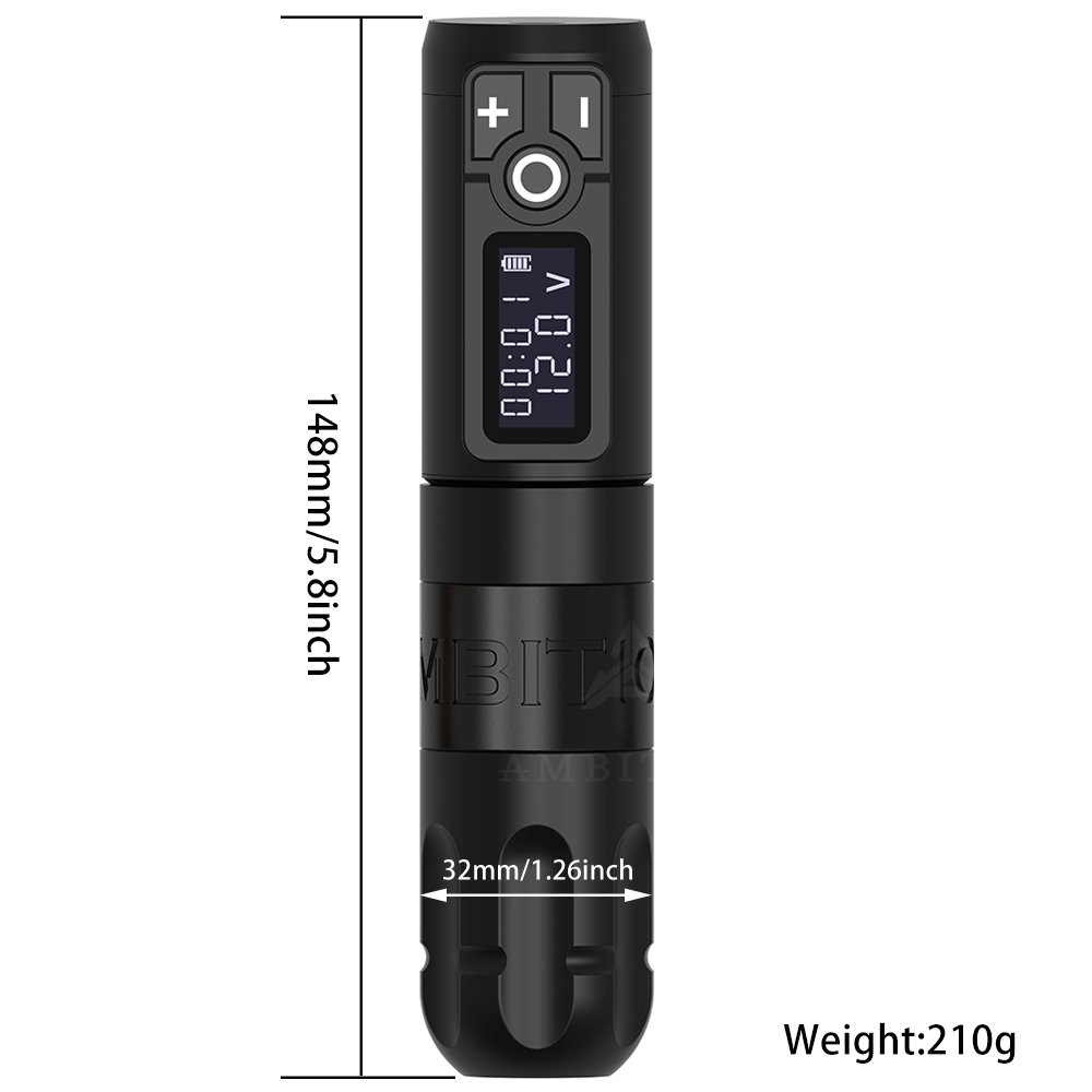 HELLO Soldier Wireless Tattoo Pen Machine Battery with Portable Power Coreless Motor Digital LED Display For Body Art