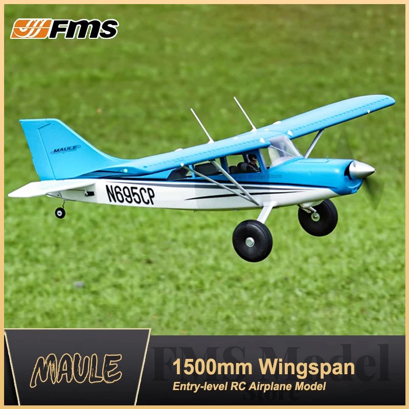 FMS 1500mm Maule RC Airplane Park Flyer Trainer Water Sea Plane 5CH With Gyro Flaps Floats PNP Model Hobby Aircraft Avion