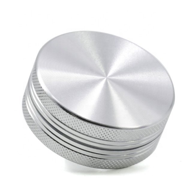 2 piece aluminum herb grinder tobacco herb grinder 63mm with strong magnetic