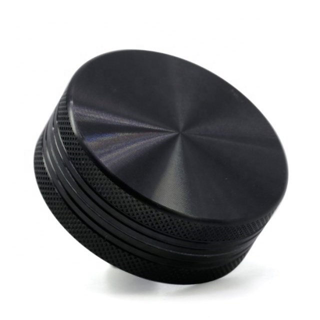 2 piece aluminum herb grinder tobacco herb grinder 63mm with strong magnetic