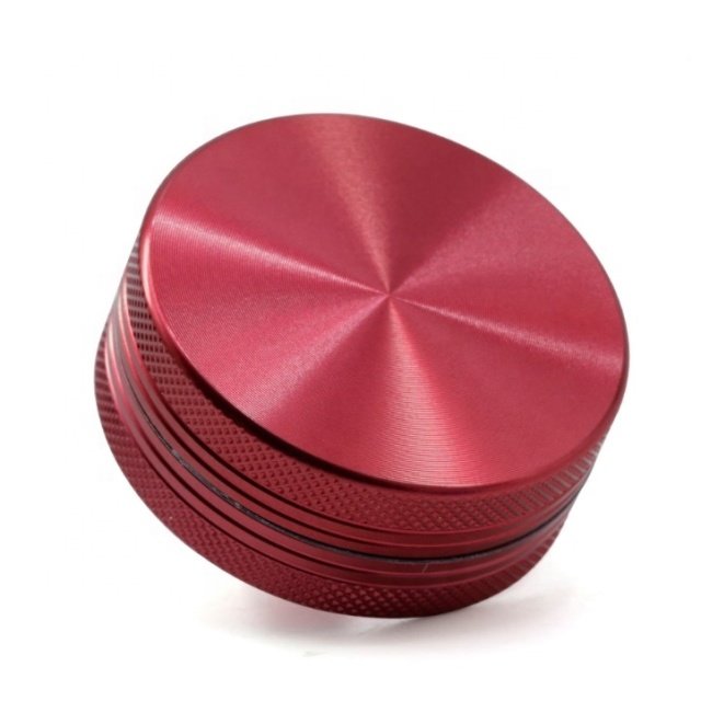 2 piece aluminum herb grinder tobacco herb grinder 63mm with strong magnetic