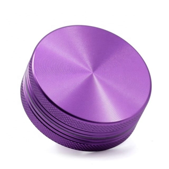 2 piece aluminum herb grinder tobacco herb grinder 63mm with strong magnetic