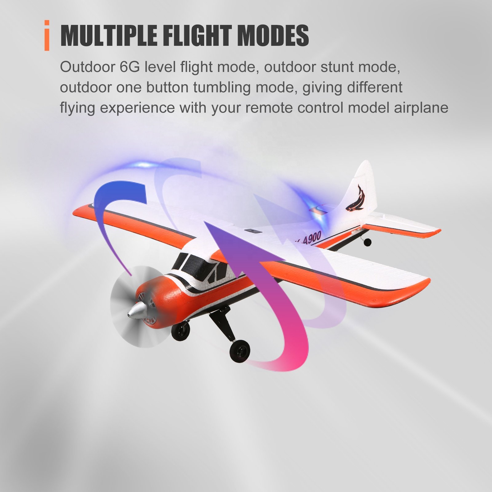 XK A900 Wingspan 580mm EPP 4CH RTF 3D Stunt And 6G Stable Mode Remote Control Airplane Drone Outdoor Toys RC Plane