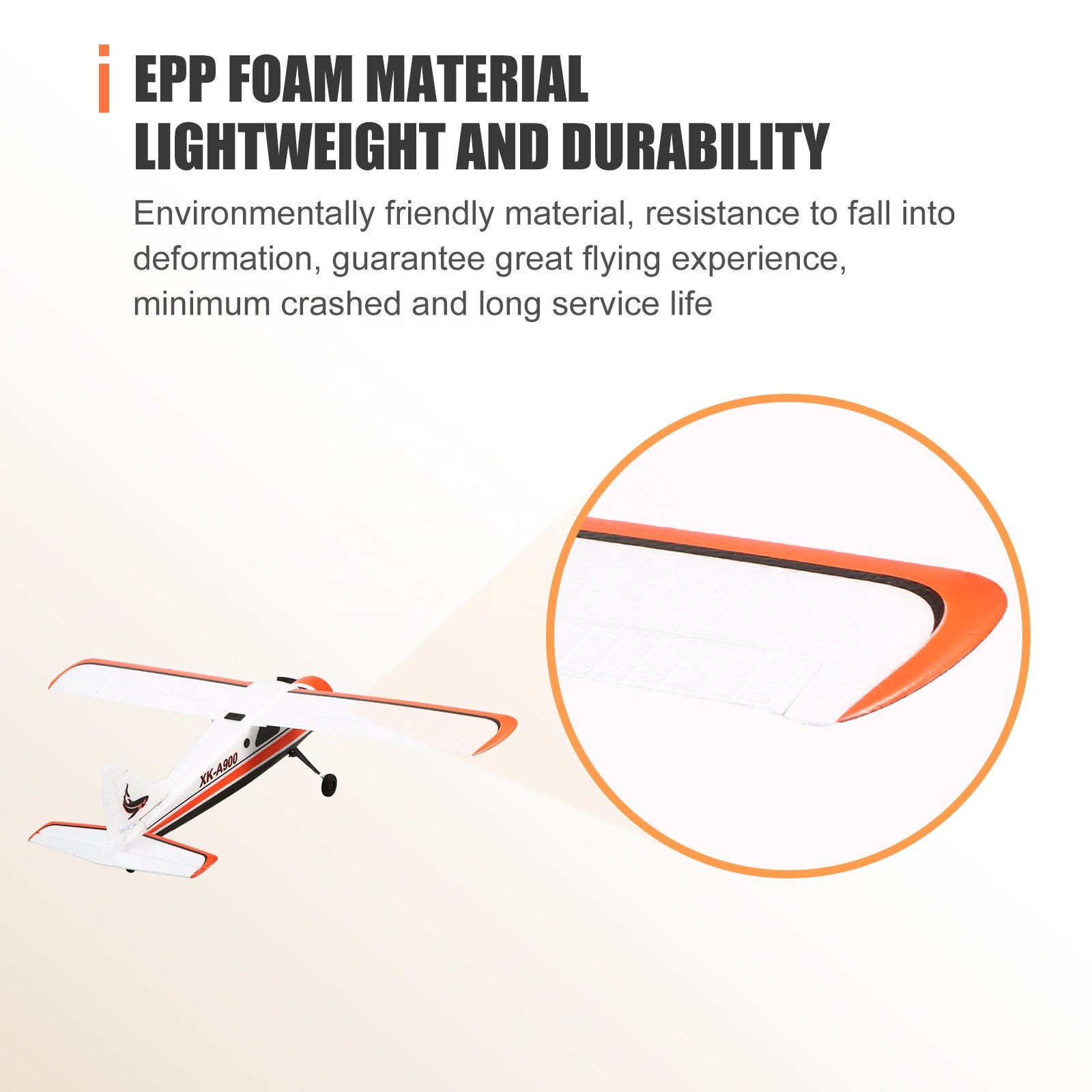 XK A900 Wingspan 580mm EPP 4CH RTF 3D Stunt And 6G Stable Mode Remote Control Airplane Drone Outdoor Toys RC Plane