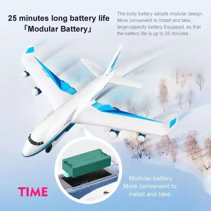 Anti-Crash EPP RC Plane Toys 2.4G Radio Control Electric Glider Airplane Fixed Wing Aircraft Model with LED Light