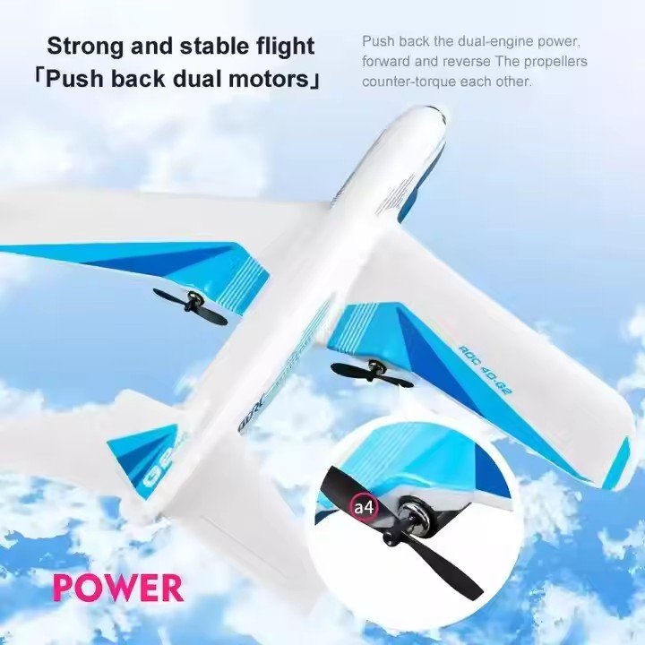 Anti-Crash EPP RC Plane Toys 2.4G Radio Control Electric Glider Airplane Fixed Wing Aircraft Model with LED Light