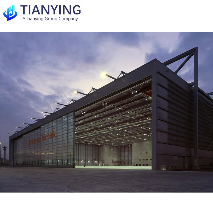 Clear Span aircraft Hangar Prefabricated Hangar With Huge Folding Door