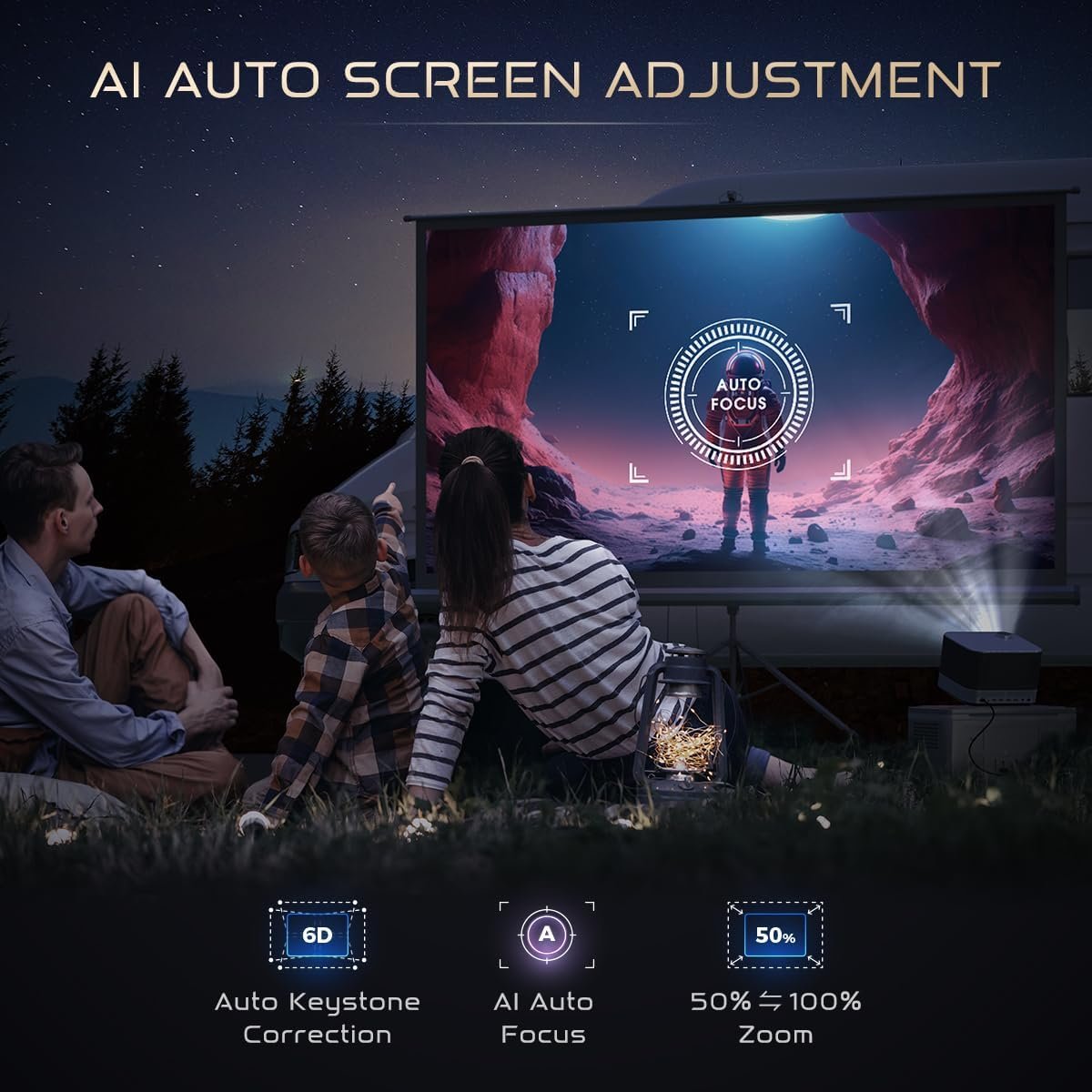 Aurzen Boom 3 Netflix Official 4K Supported Buy Mini Projector Home Theater With WiFi Bluetooth 3D DoIby Audio 36W Speakers