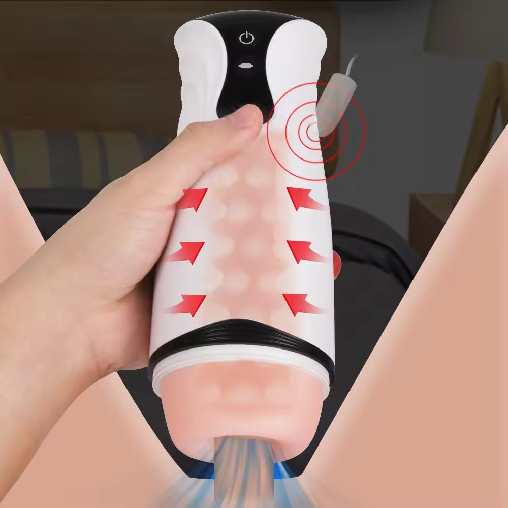 New sucking aircraft cup male clip suction masturbator deep throat fully automatic telescopic pleasure electric Masturbation cup