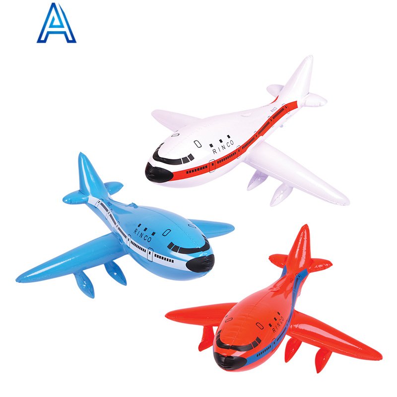 Cheap durable vinyl PVC air blow inflatable plane aircraft airship model toy for advertising promotional gift toy