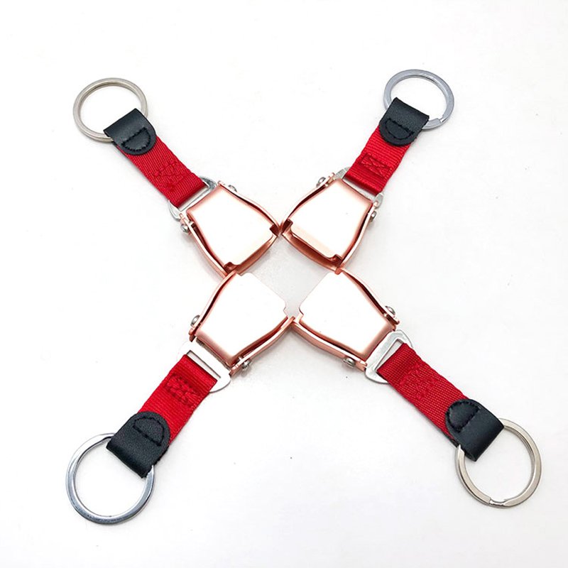 Airplane Plane Seatbelt Buckle Stock Colorful Flight Gift Keychain