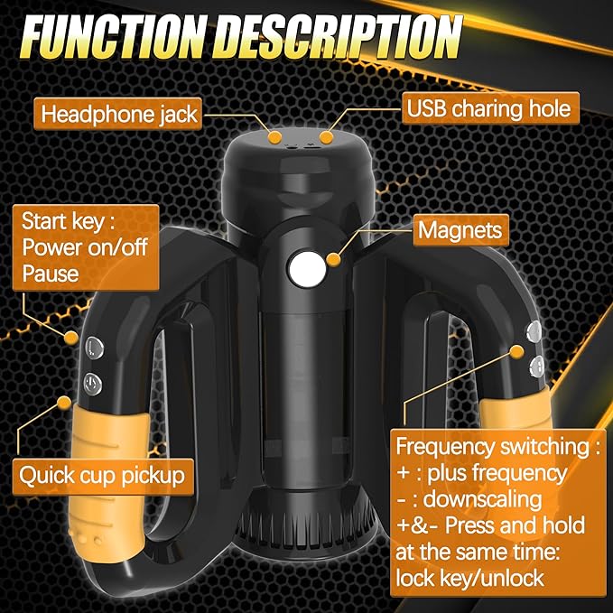 Automatic Rotating Aircraft Cup Mobile Phone Holder with xxl-xxl-xxl video Charging Double Handle Masturbator