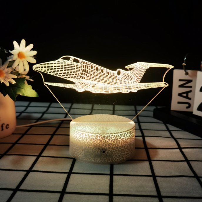 War Plane Fighter aircraft 3d Night Lights Jet Plane Table Lamp Christmas decorative lights