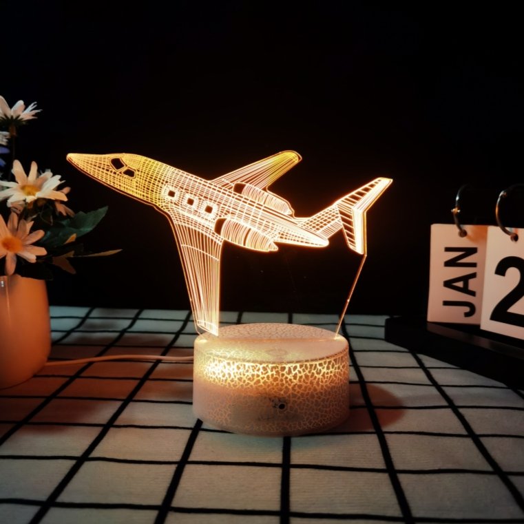 War Plane Fighter aircraft 3d Night Lights Jet Plane Table Lamp Christmas decorative lights