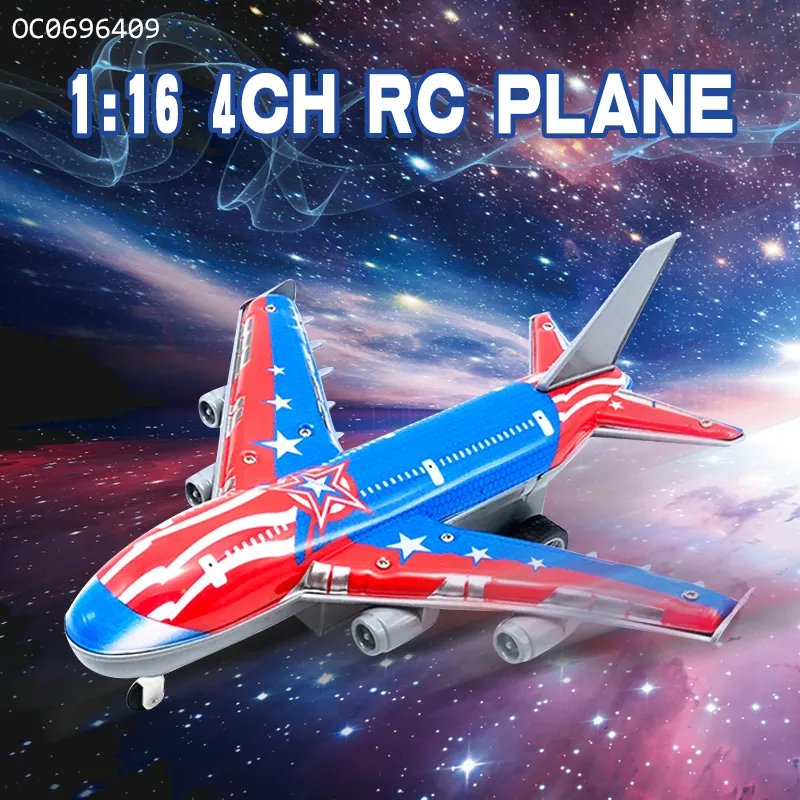 1/16 RC 2.4G Four way Remote Control Land Passenger Aircraft Stealth Fighter with Light Remote Control Model Aircraft