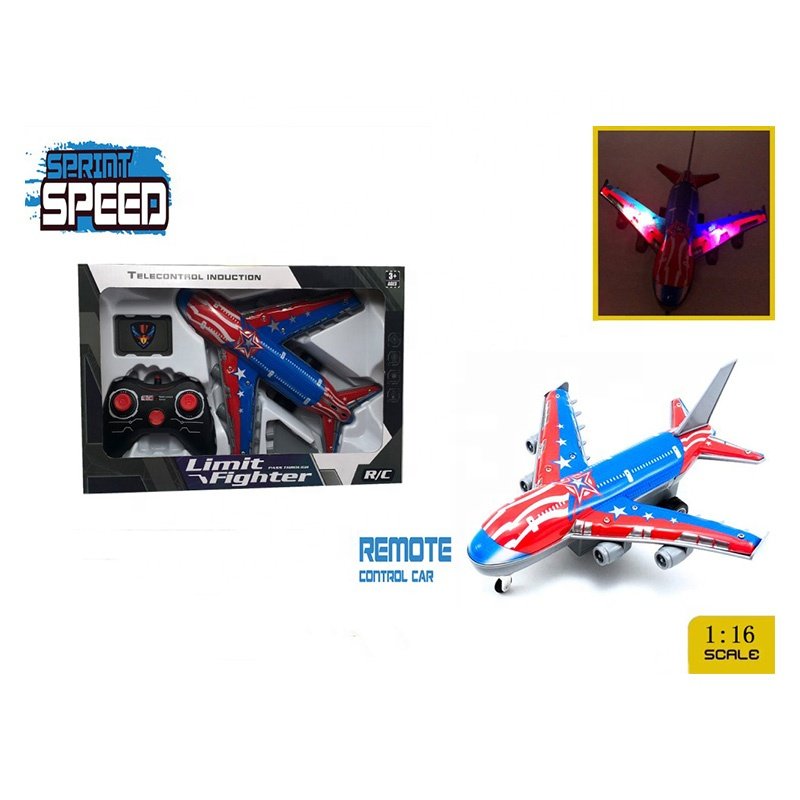 1/16 RC 2.4G Four way Remote Control Land Passenger Aircraft Stealth Fighter with Light Remote Control Model Aircraft