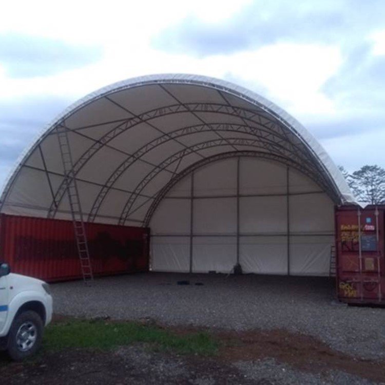 SSTC5040 aircraft double truss container dome shelter