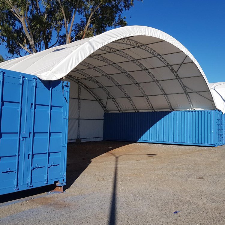 SSTC5040 aircraft double truss container dome shelter