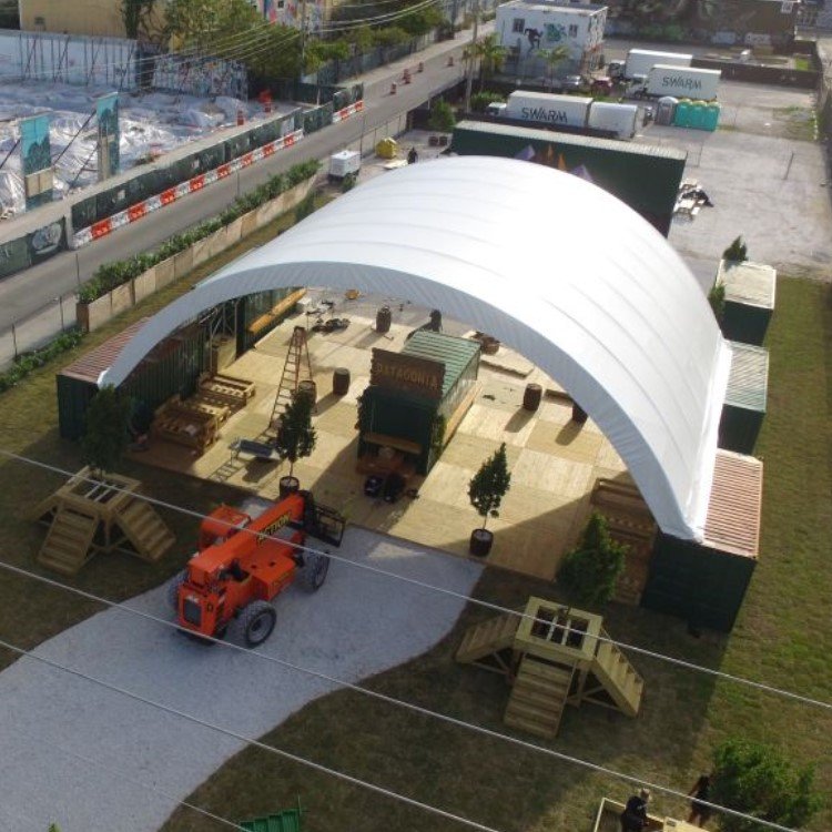 SSTC5040 aircraft double truss container dome shelter