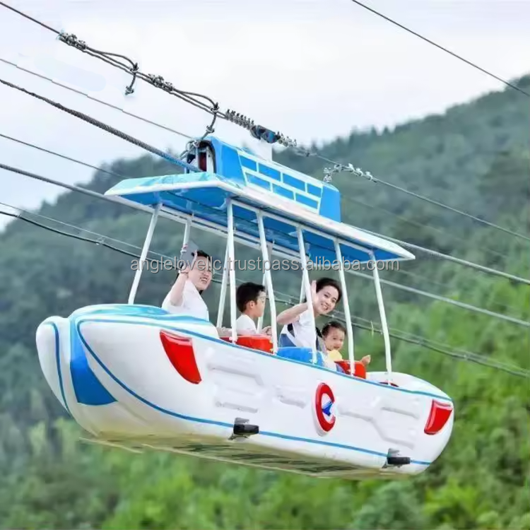 Professional Manufacturing Amusement Ropeway Wheel Boat Aerial Ropeway Cableways Airship Production Safe Cableway Spacecraft