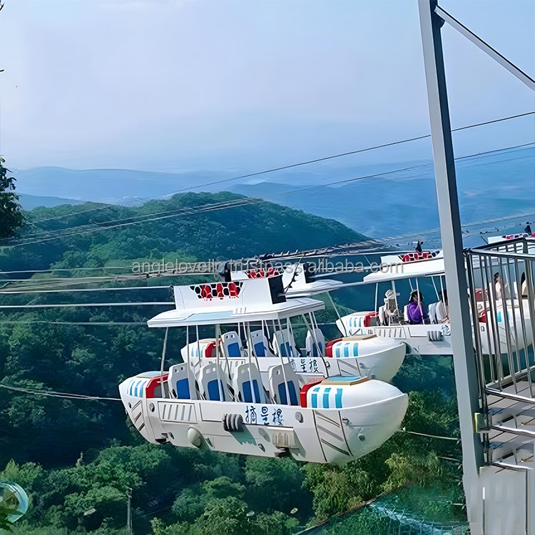 Professional Manufacturing Amusement Ropeway Wheel Boat Aerial Ropeway Cableways Airship Production Safe Cableway Spacecraft