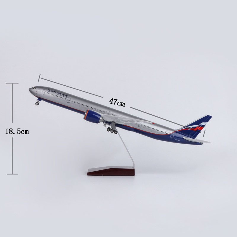 Carbon Fiber 1/157 Scale 47CM Aeroflot-Russian Airlines Boeing 777 Aircraft Model Civil Aviation Passenger Simulation Gift