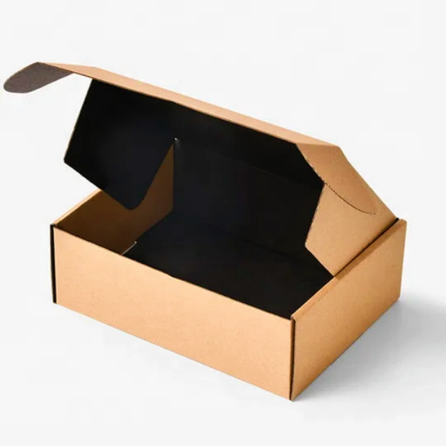 Customized corrugated kraft paper clothing gift packaging paper box foldable underwear shirt sweater brown express paper box