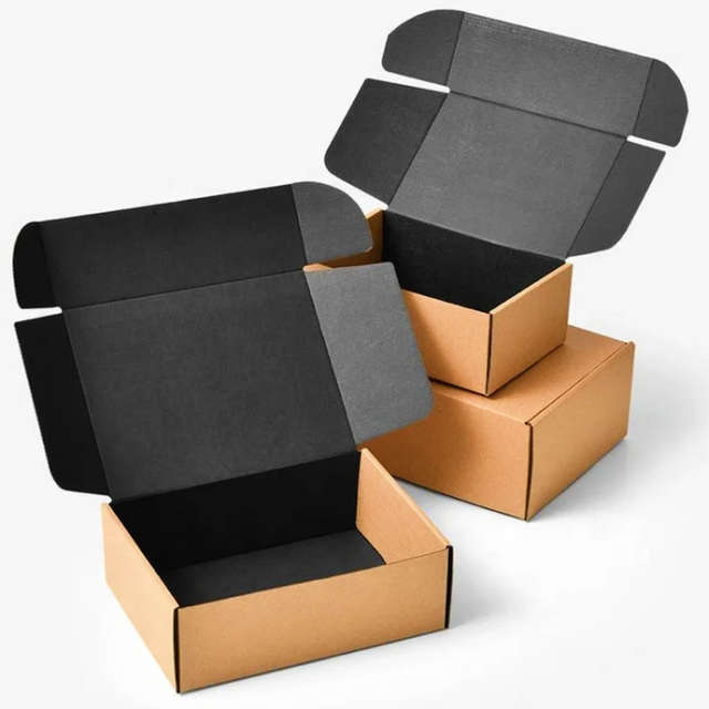 Customized corrugated kraft paper clothing gift packaging paper box foldable underwear shirt sweater brown express paper box