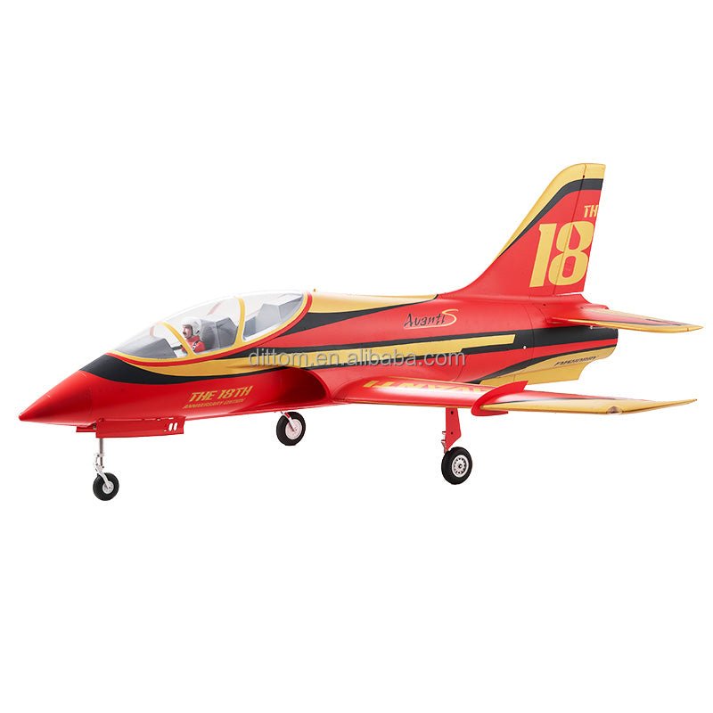 FMS150PRD Electric Glider Aircraft Model 2.4G 6CH RC Fighter Airplane PNP 90mm EDF Avanti Foam Aircraft Outdoor Toys