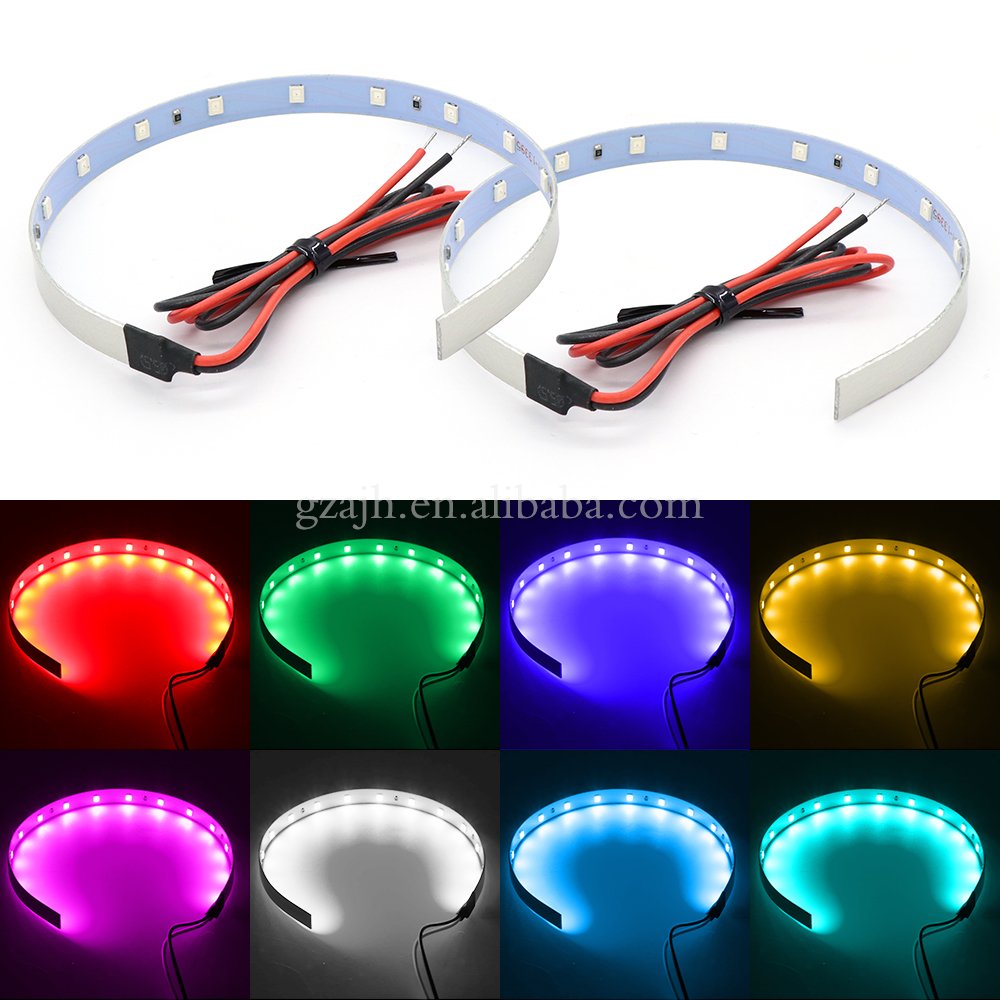 Devil Eye Car Lamp APP Control Led Decorative Lights Colorful 5050 12smd RGB Xenon Lens Projection Lamps Atmosphere Lamp