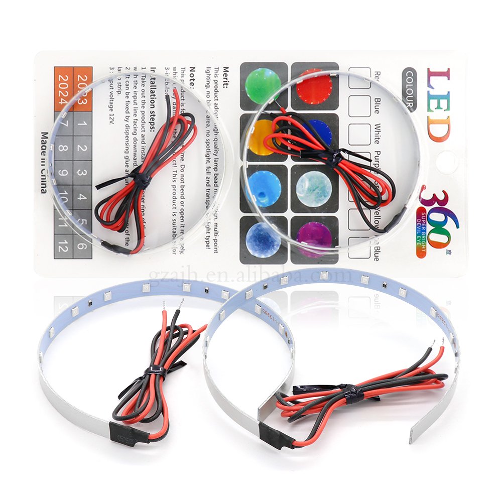 Devil Eye Car Lamp APP Control Led Decorative Lights Colorful 5050 12smd RGB Xenon Lens Projection Lamps Atmosphere Lamp