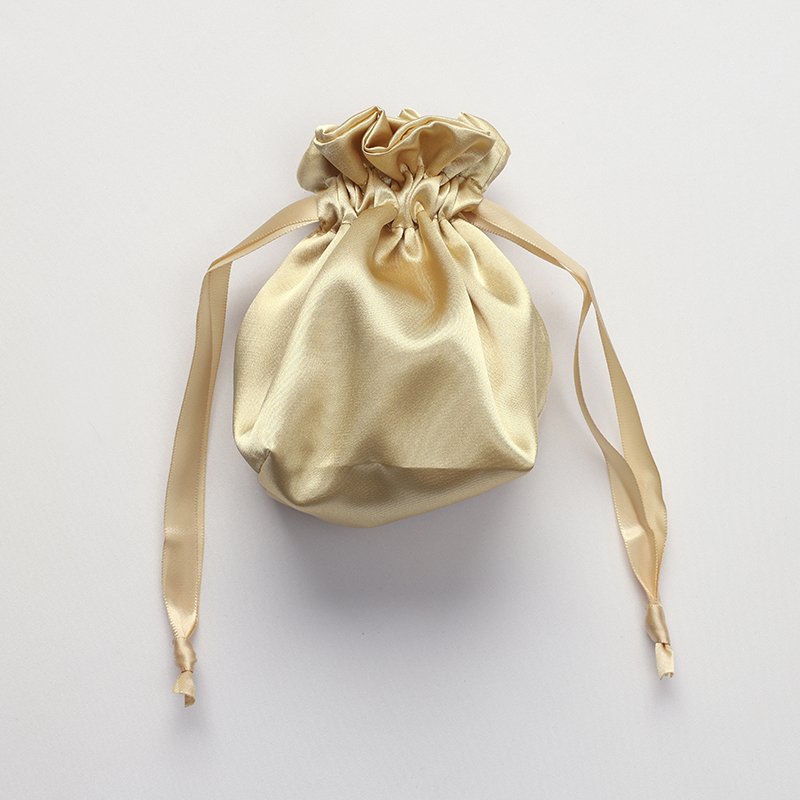 Small Cloth Bag Gold Money Bag pink Gold 4.7*4.7" Satin Bag Small Gift Pouch Jewelry Pouch