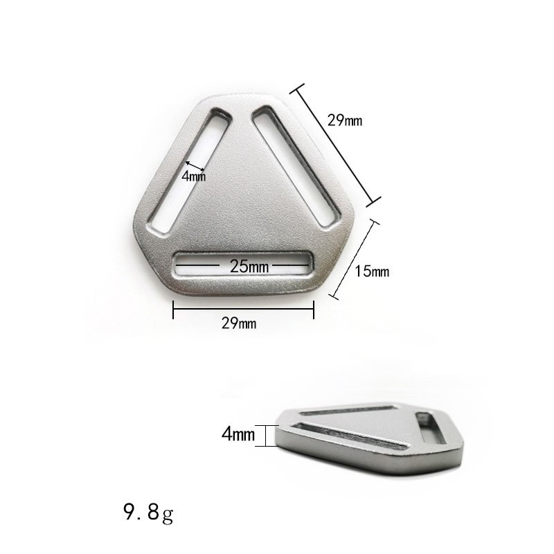 Custom Aviation Aluminum Glide Belt Buckle Alloy Triangle Slider Buckle for Backpack Adjuster Shoulder Strap Buckles
