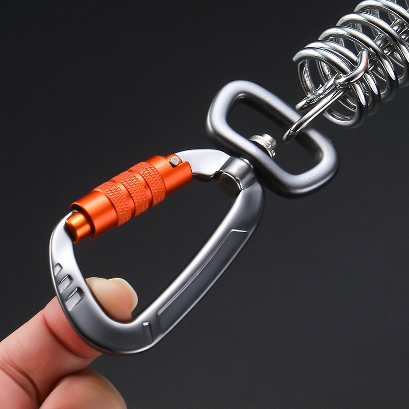 JRSGS Factory Wholesale Pet Accessories Pet Hooks 4KN High Quality Swivel Carabiner Hook 7075 Aluminum Customized Lightweight