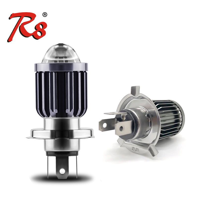 Dual Color Mini Projector Lens H4 H6 BA20D Led Motorcycle Headlight Bulbs Led Moto 1800LM Hi Lo Lamp Scooter ATV Accessories