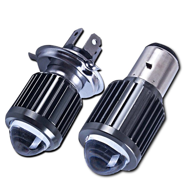 Dual Color Mini Projector Lens H4 H6 BA20D Led Motorcycle Headlight Bulbs Led Moto 1800LM Hi Lo Lamp Scooter ATV Accessories