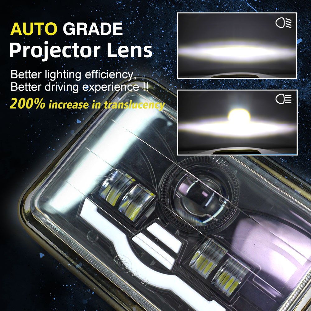 MOTOLED CG125 Barako 6 4 Inch Motorcycle Headlight Assembly Projector Lens DC12V 45W 4800LM