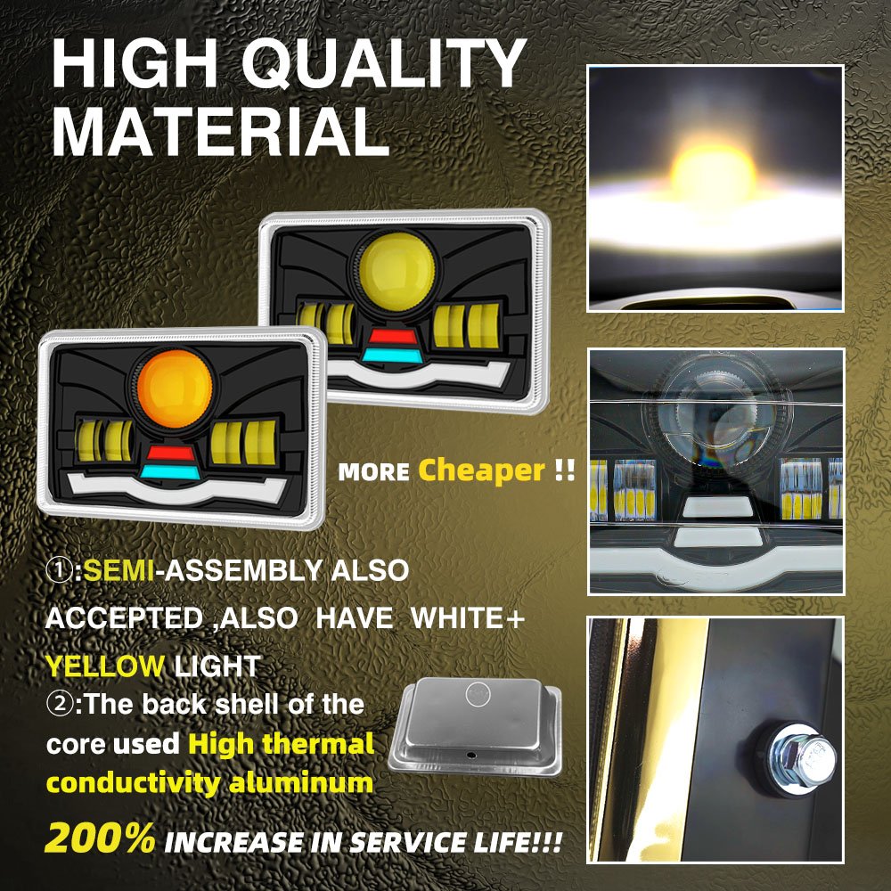 MOTOLED CG125 Barako 6 4 Inch Motorcycle Headlight Assembly Projector Lens DC12V 45W 4800LM