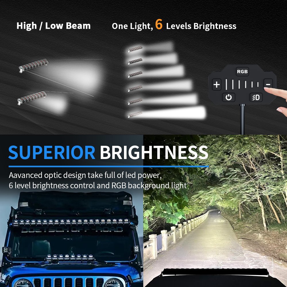Aurora New Evolve Multifunctional Offroad Accessories 4x4 RGB Led bar
