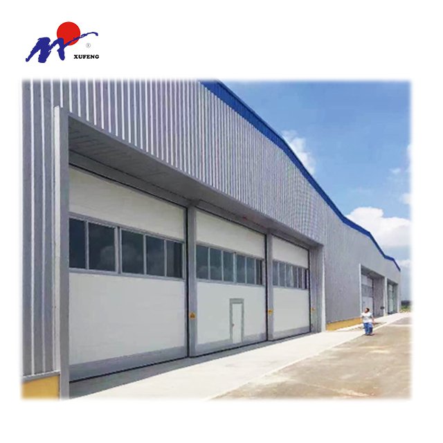 Large Factory Side Revolving Sliding Aircraft Manufacturers Automatic Hangar Sectional Door