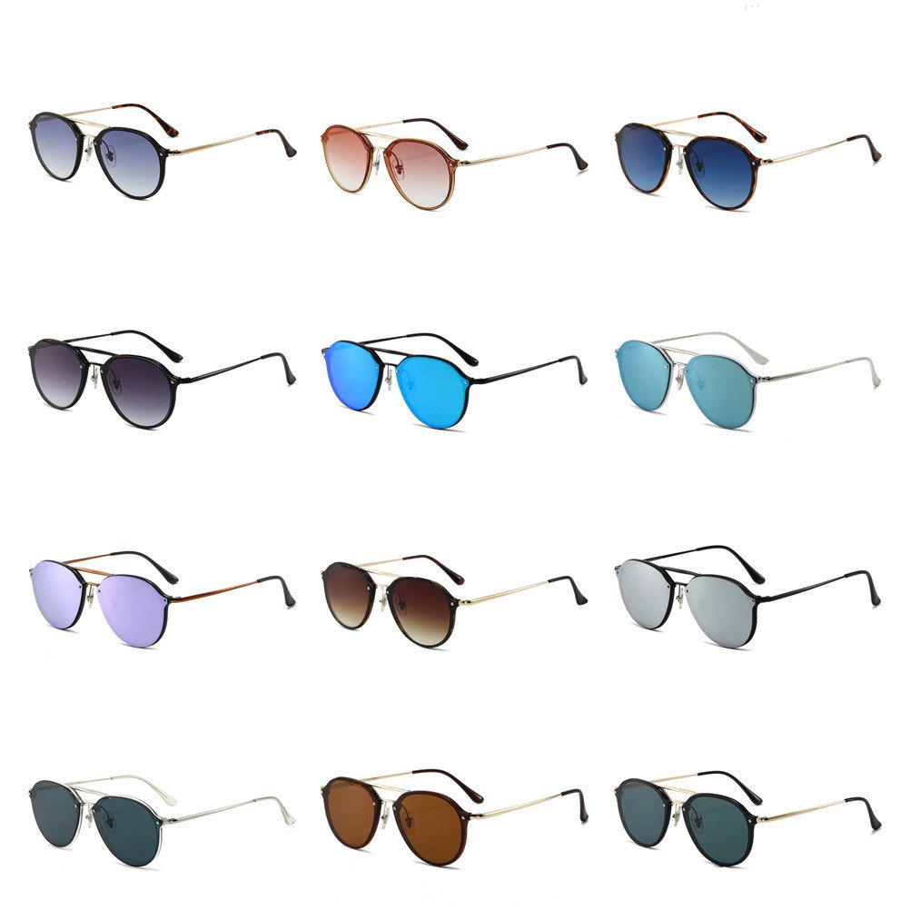 Retro High Quality Double Bridge Luxury Men Famous Design Timeless Classic Sun Glasses Trendy Eyewear Shade Polarized Sunglasses