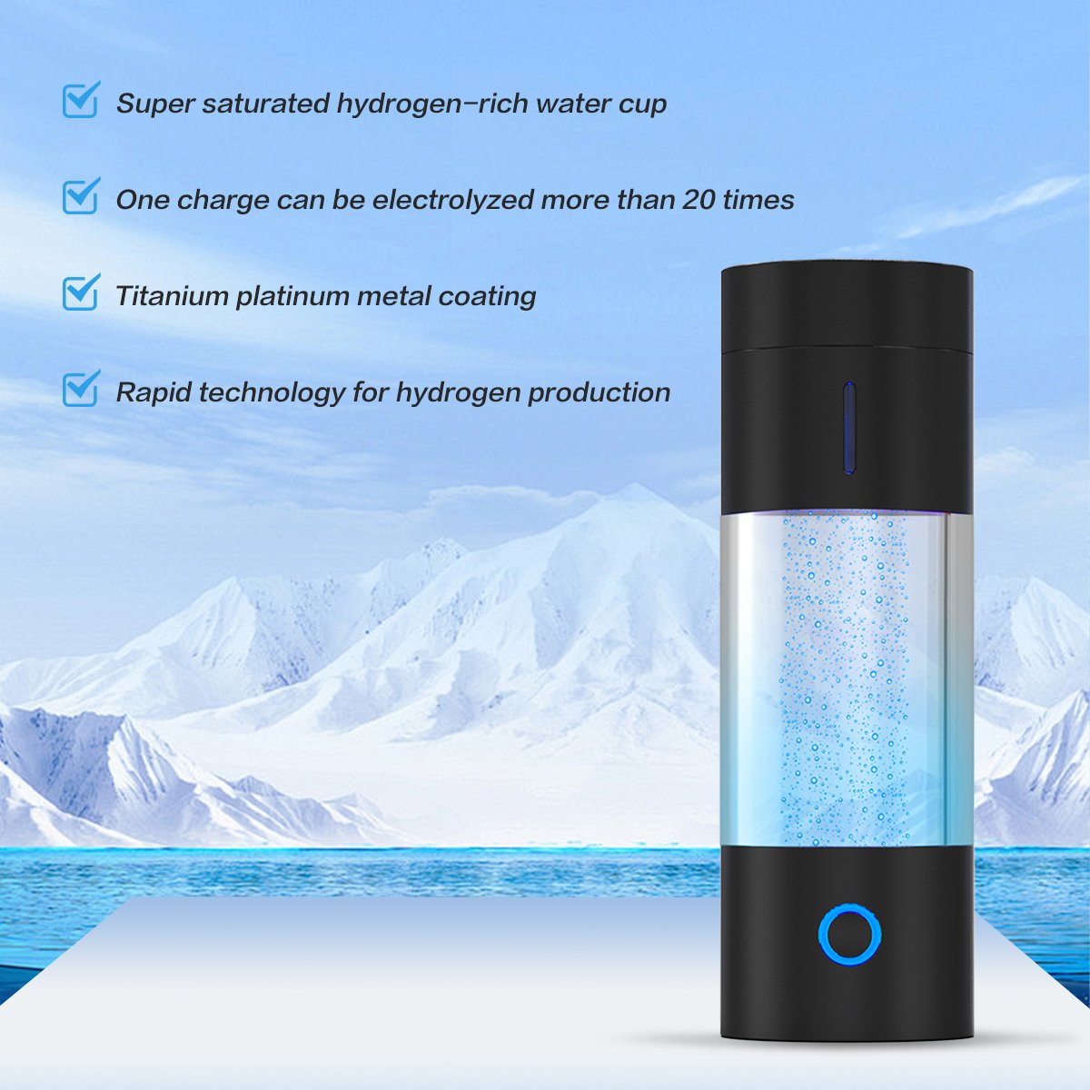 Cost-effective Factory Wholesale High Hydrogen Content Hydrogen Water Bottle,Portable Hydrogen Water Bottle Generator.