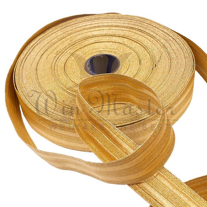 Golden Bullion Braid Lace Ribbon for Cuff Trousers Epaulet Trim for Regimental Uniform Sailor Pilot Aviation Maritime Garment