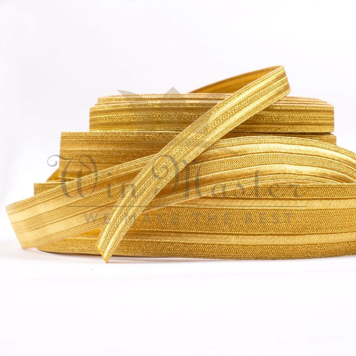Golden Bullion Braid Lace Ribbon for Cuff Trousers Epaulet Trim for Regimental Uniform Sailor Pilot Aviation Maritime Garment